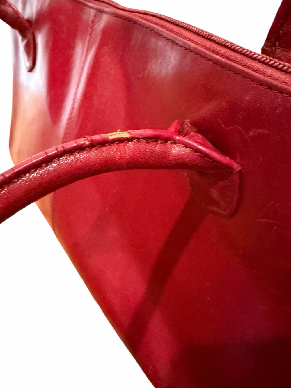 Hobo red leather east West shoulder bag - Picture 8 of 12